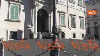 L’arrivo di Conte al Quirinale per rassegnare le dimissioni