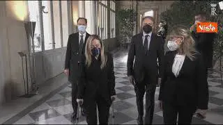 Consultazioni, le delegazioni di centrodestra arrivano al Quirinale