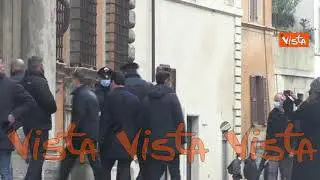 Draghi arriva a Palazzo Giustiniani per incontrare la Presidente Casellati
