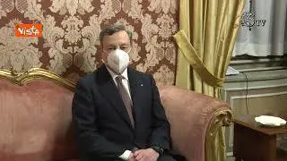 Draghi al Senato incontra la Presidente Casellati