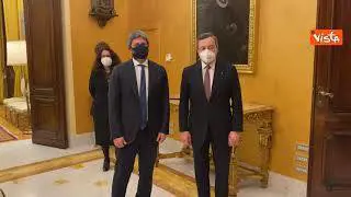 Draghi a Montecitorio a colloquio con Fico