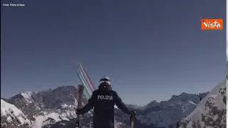 Ecco il volo delle frecce tricolori su Cortina