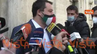 Salvini scherza con i giornalisti: “L’unico difetto di Draghi? Tifa la Roma”