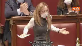Meloni a Draghi: "No fiducia, ma avrà nostro stimolo. Faccia whatever it takes per Italia"