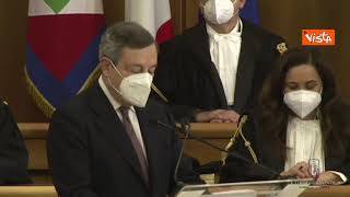 Corte conti, Draghi: "Controllo sia efficiente, intransigente e rapido"