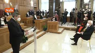 Mattarella alla cerimonia di insediamento del Presidente della Corte dei Conti