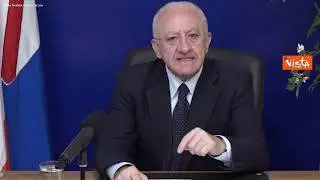 De luca. "Da lunedì scuole chiuse in Campania"