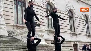 "Lo sport è salute", il flashmob a Montecitorio per riaprire in sicurezza palestre e scuole di danza