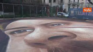 Jorit, un murales dedicato a Pablo Hasel alla stazione di Bagnoli