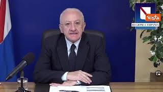 Covid Campania, De Luca: "Restate a casa, siamo in guerra"