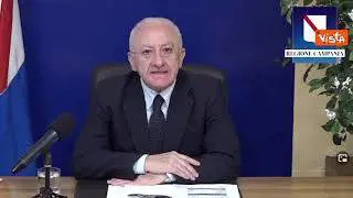 Covid Campania, De Luca: "Restate a casa, siamo in guerra"