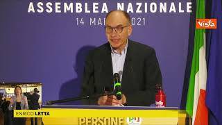 Assemblea Pd, Letta: "Sintonia e amicizia con Zingaretti, faremo tante cose"