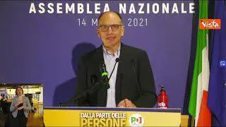 Assemblea Pd, Letta: "L'apertura sarà il mio motto, spalanchiamo porte partito"