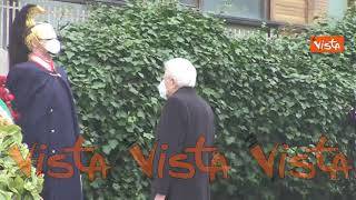 Rapimento Moro, Mattarella rende omaggio alla lapide di Via Fani. Le immagini