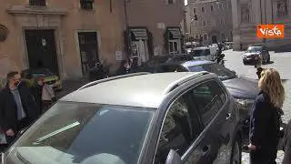 Conte arriva alla fondazione Arel per incontrare il Segretario del Pd Letta