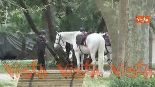 Pasquetta a Roma, il parco di Vila Borghese semivuoto tra i controlli da zona rossa