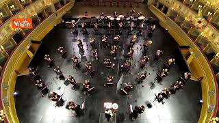 La banda dei Vigili del Fuoco omaggia direttore d'orchestra von Suppé nel giorno della sua nascita