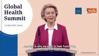 Global Health Summit, il messaggio della von der Leyen inizia con un saluto a Draghi: "Caro Mario"