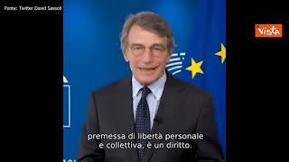 Primo maggio, Sassoli: "Auguri a chi è in prima linea, solidarietà a chi il lavoro lo ha perso"