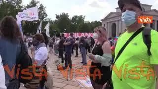8 mila persone all’Arco della Pace di Milano per dire sì al Ddl Zan, le immagini del presidio