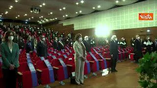 Mattarella all'Università di Brescia, minuto silenzio in ricordo delle vittime Covid