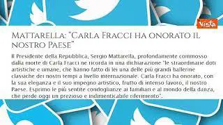 Morte Carla Fracci, i messaggi della politica, dal Presidente Mattarella a Salvini e Letta