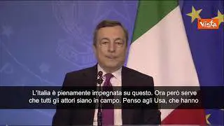 SOTTOTITOLI Clima, Draghi: "Serve impegno di tutti, Usa e Cina centrali"