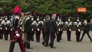 Il presidente del Consiglio Draghi alla cerimonia per i 207 anni dell'Arma dei Carabinieri