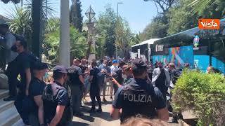 Europei La Nazionale arriva a Roma accolta dai tifosi
