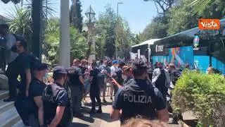 Europei La Nazionale arriva a Roma accolta dai tifosi