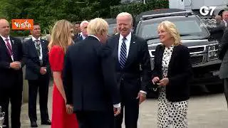 Boris Johnson accoglie il Presidente Usa Biden a Carbis Bay per il G7