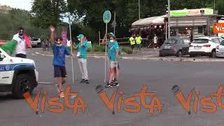 Euro2020, l’arrivo dei tifosi italiani e turchi all’Olimpico per la prima partita