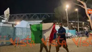 Italia-Turchia 3 a 0. La festa dei tifosi azzurri all’uscita dall’Olimpico