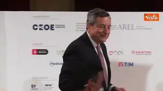 Draghi al Foro di dialogo italo-spagnolo: "È sparito il mio discorso...non che ne avessi bisogno"