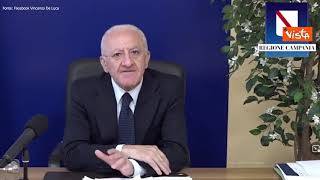 De Luca: "In Campania vietata vendita alcolici da asporto dalle 22"