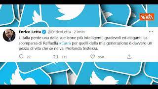 Morte Raffaella Carrà, i messaggi della politica su Twitter