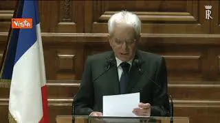 Mattarella alla Sorbona: "Non c'è libertà senza democrazia"