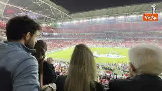 Italia Campione d'Europa, l'esultanza di Mattarella allo stadio di Wembley