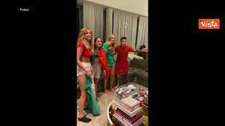 Fedez e Chiara Ferragni festeggiano la vittoria dell'Italia a Euro 2020