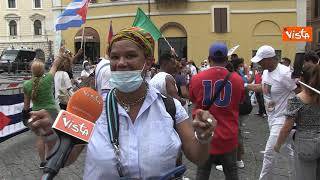 La protesta contro il governo cubano a Montecitorio