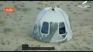 Blue Origin, l'atterraggio della capsula, volo riuscito per Bezos