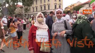 Delitto Voghera, la manifestazione con corteo per chiedere giustizia per Youns. Le immagini