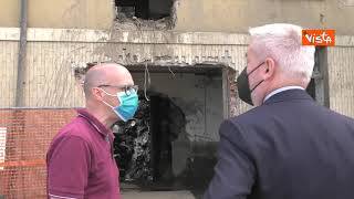 Il ministro Guerini visita i comuni del Comasco colpiti dal maltempo. Le immagini