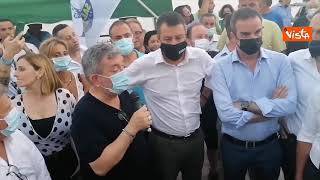 Spirlì accoglie Salvini sul lungomare di Diamante insieme al candidato alla Regione Roberto Occhiuto