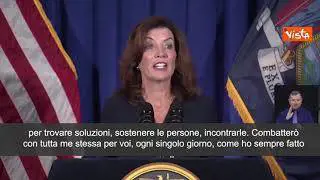 La neo Governatrice di New York Kathy Hochul: "Combatterò per voi"