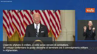 SOTTOTITOLI- Biden: "Americani non possono morire per guerra che Afghanistan non vuole combattere"