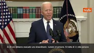 SOTTOTITOLI Afghanistan, Biden: "Priorità è evacuare americani"