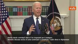 SOTTOTITOLI Afghanistan, Biden: "Grazie agli alleati come l’Italia per il sostegno vitale"