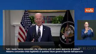 SOTTOTITOLI Biden: "Giudicheremo talebani da loro azioni"