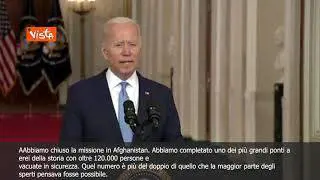 SOTTOTITOLI Biden: "Missione di evacuazione in Afghanistan è stata un successo"
